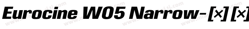 Eurocine W05 Narrow字体转换